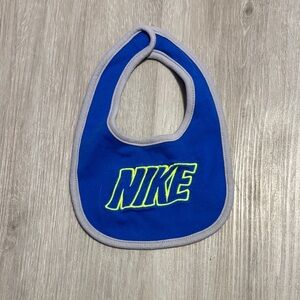 Nike Royal Blue Baby Bib with Gray Trim